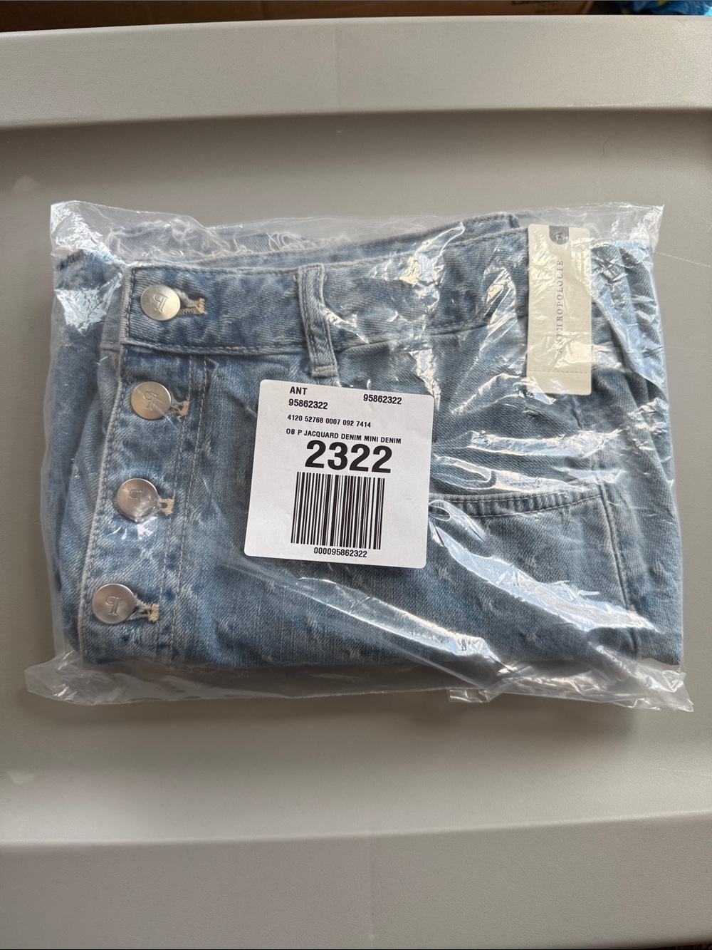 NWT Pilcro Jacquard Denim Mini Skirt - Picture 5 of 6